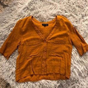 Button down crop top